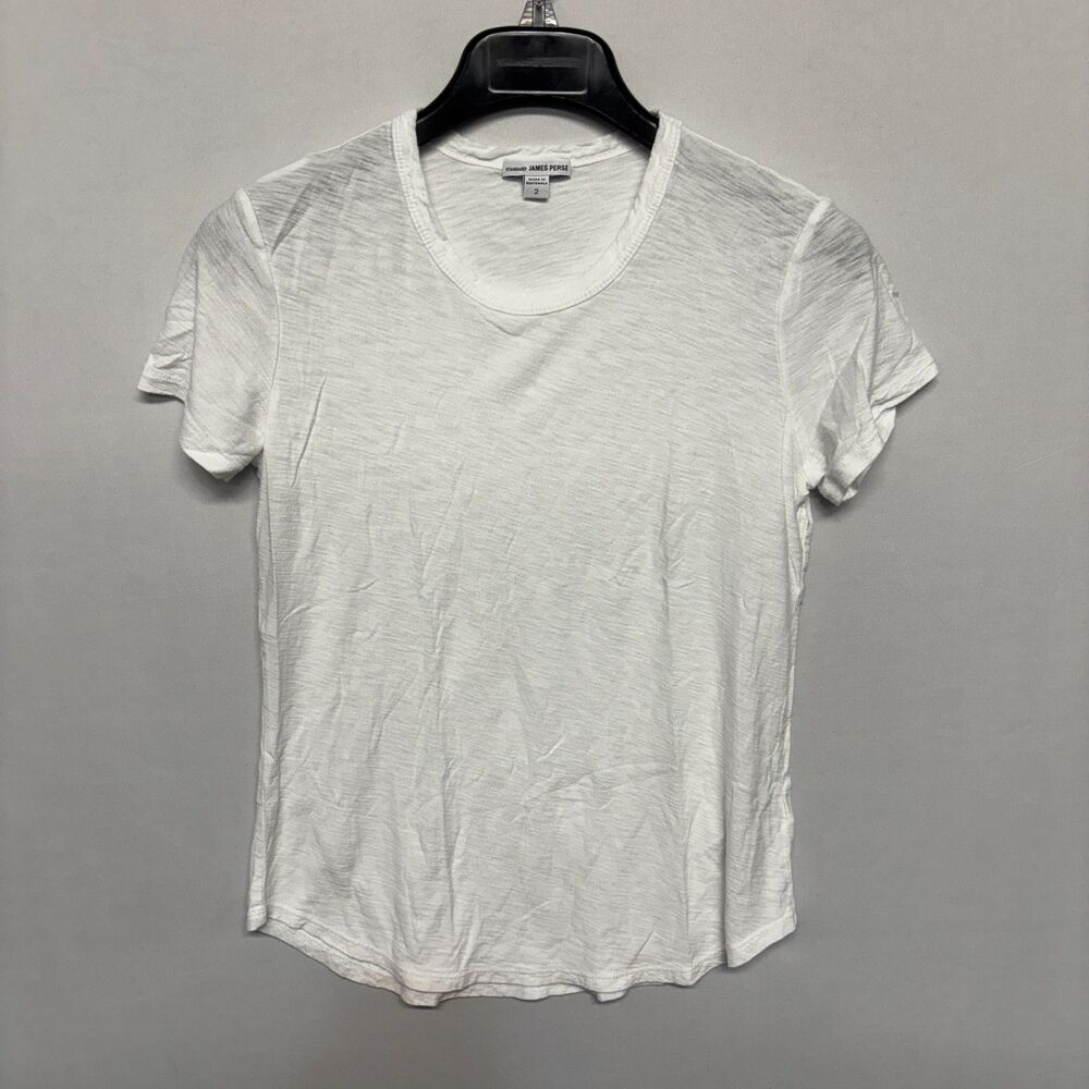James Perse Standard Women Short Sleeve T-Shirt Tee Top Size 2 (Medium) D128 -21